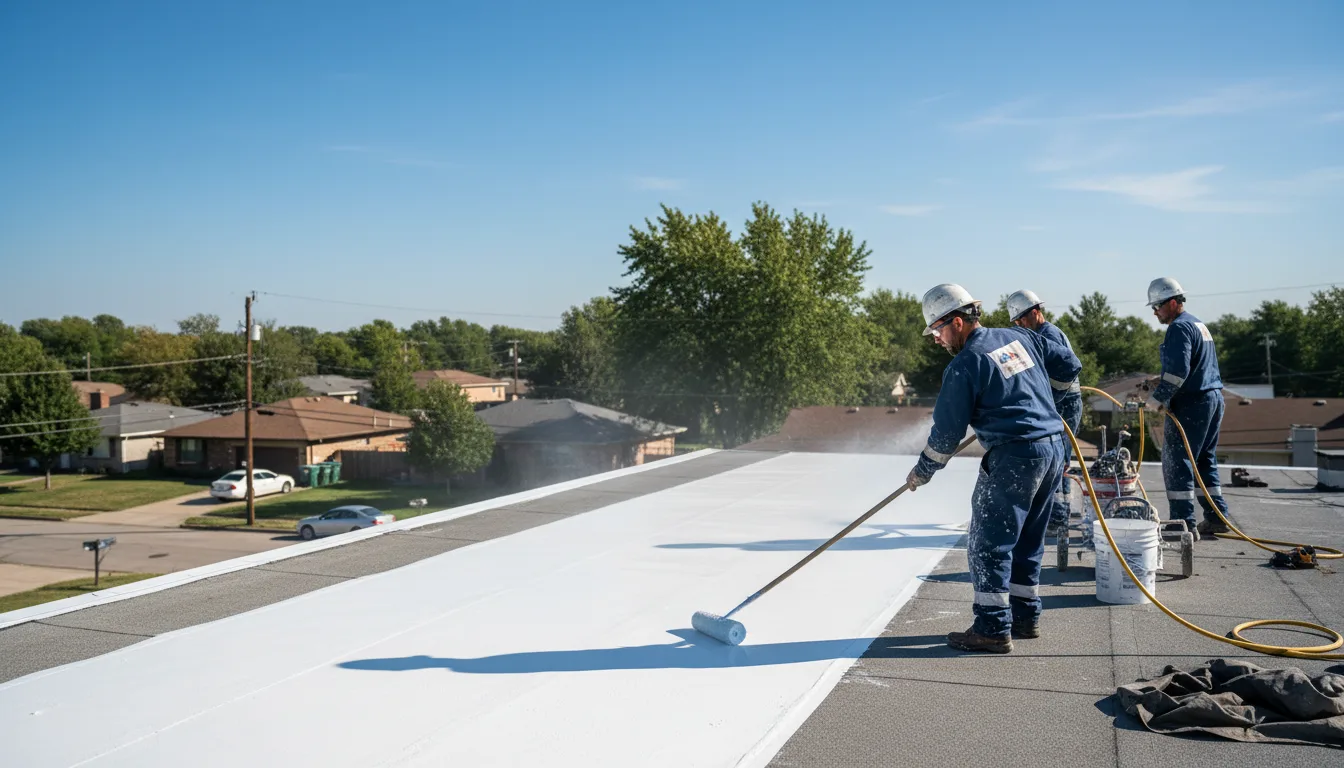 Commercial roof coating in Enfield, IL near me